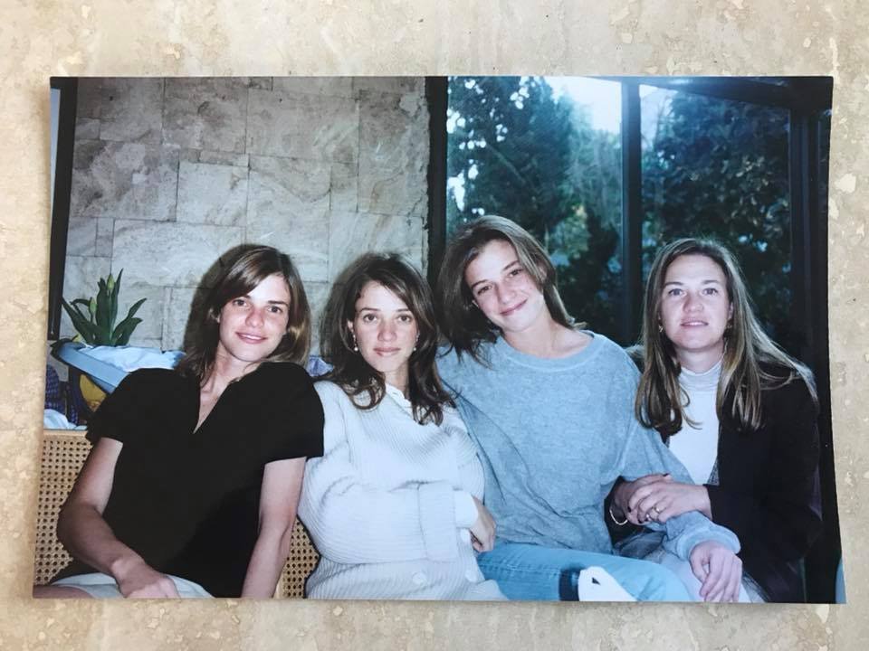 Image of Pati Jinich with her siblings: 3 sisters, she posted this image on siblings day.